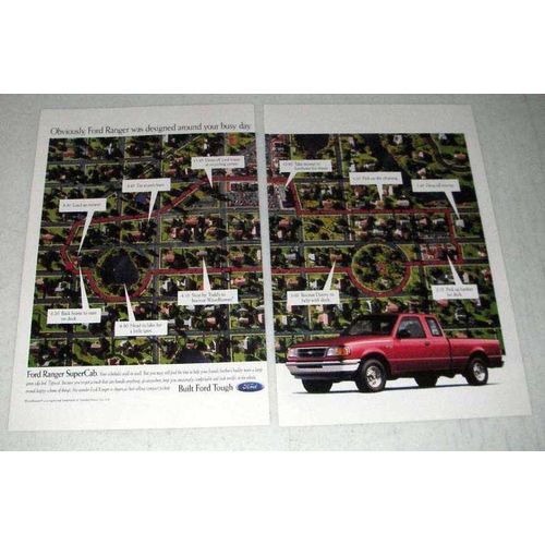 1996 Ford Ranger SuperCab Pickup Truck Ad - Busy