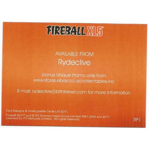 Fireball XL5 Gerry Anderson Exclusive Rydeclive Dealer Promo Trading Card RP1