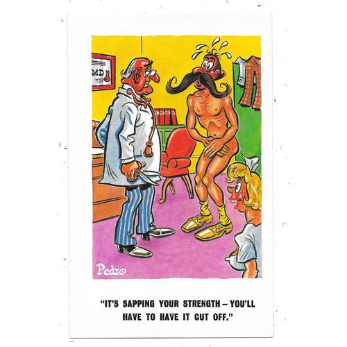 SAUCY SEASIDE COMIC POSTCARD BY PEDRO PUBLISHED CONSTANCE No.220 1960's (2491)