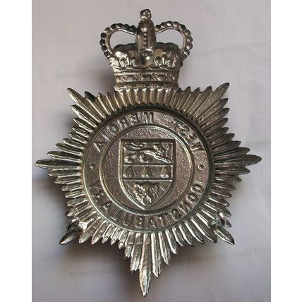 West Mercia Constabulary Night Time Helmet Plate QE11