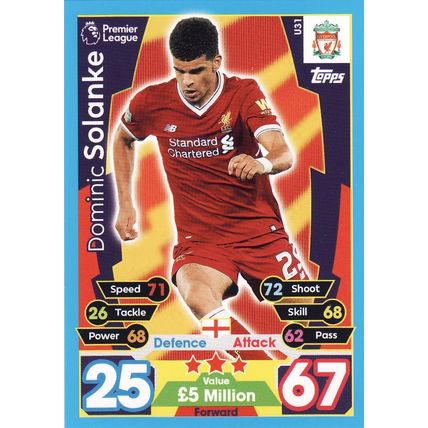 Match Attax 2017/2018 Extra U31 Dominic Solanke Liverpool