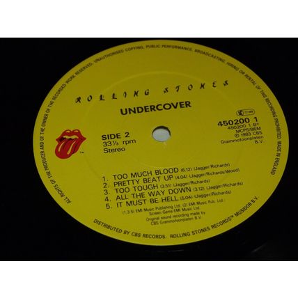THE ROLLING STONES Undercover LP vinyl UK issue record 1987 Mick Jagger ROCK