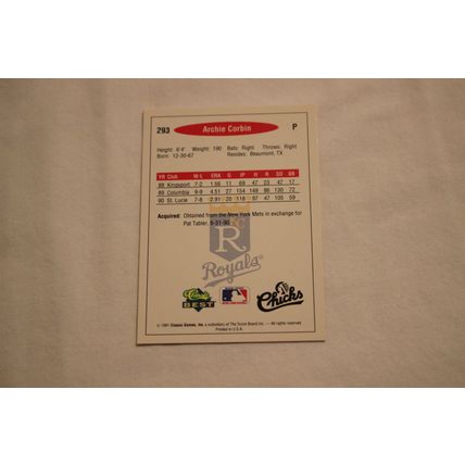Archie Corbin 1991 Classic Best NO. 293