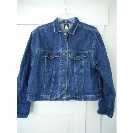 VTG Lee Denim Trucker Jacket Made In USA Size Large Vintage