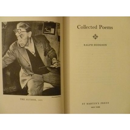 COLLECTED POEMS by RALPH HODGSON HCDJ 1963 FIRST 1st AMERICAN EDITION