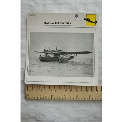 Blackburn R.B.2 Sydney - GB - Seaplane - Collectors Club Card