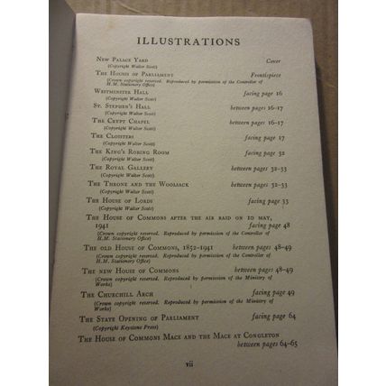THE HOUSES OF PARLIAMENT London.. illustrated guide 5th ed . 1950 82 pages /