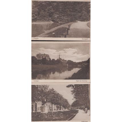 Groningen Holland 3x Antique Postcard Set