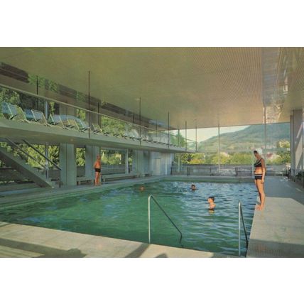 Baden Baden Augustabad Swimming Pool German Postcard