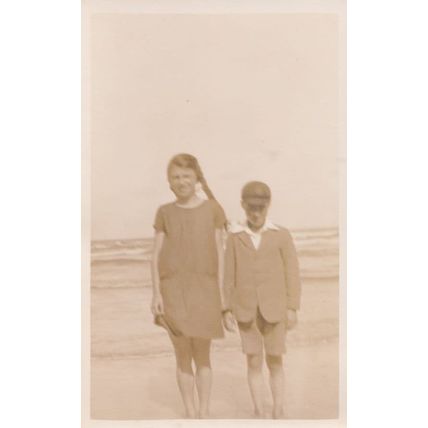 Man In A Dress Antique Transgender Transexual Real Plain Back Old Photo Postcard