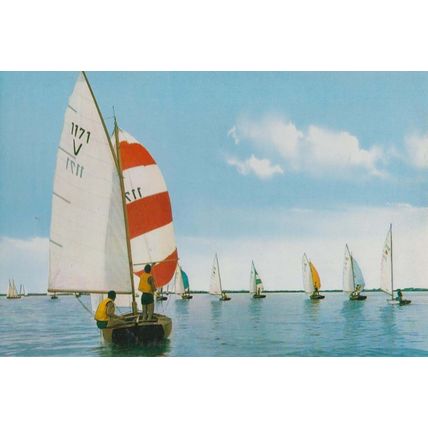 Friese Meren France 1970s French Yacht Boat Race Postcard