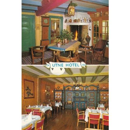 The Utne Hotel Restaurant Area Denmark Postcard