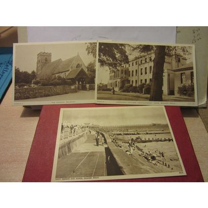 BOGNOR REGIS, SUSSEX. 3 of 6 unused vintage postcards by Shoesmith in pack /