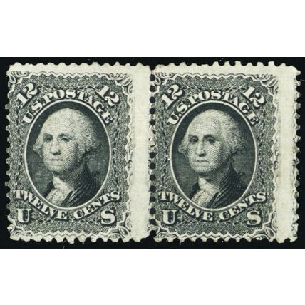 69, Mint Pair of 12¢ Stamps LOW LOW PRICE! Cat $3400.00 - Stuart Katz