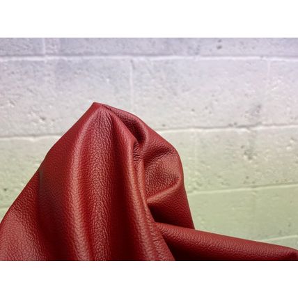 Italian Full Whole Leather Cow Hide Colour Wine/Claret, 48 sq ft per hide