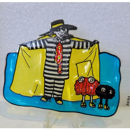 1970's Vintage McDonaldland Hamburgler Stained Glassticks HTF item! #2