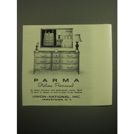 1958 Union-National Parma Furniture Advertisement - Chest of Drawers