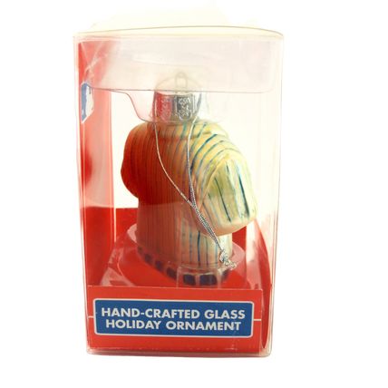 CUBS MAJOR LEAGUE BASEBALL HAND CRAFTED GLASS CHRISTMAS HOLIDAY ORNAMENT 2005
