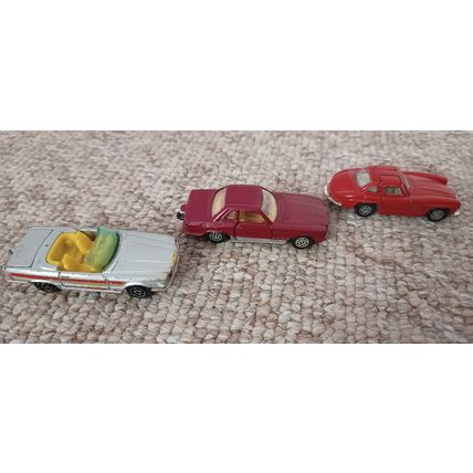 three corgi mercedes benz toy cars