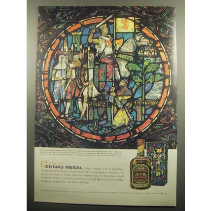 1959 Chivas Regal Scotch Ad - art by Herbert Danska - Robert the Bruce
