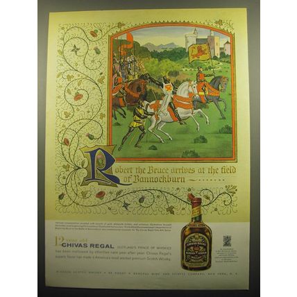 1959 Chivas Regal Scotch Ad - Robert the Bruce arrives at the field
