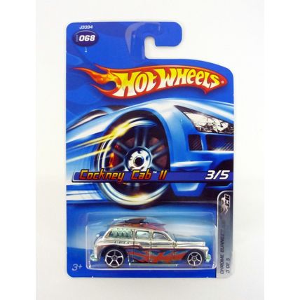Hot Wheels Cockney Cab II #068 Chrome Burnerz 3 of 5 Chrome Die-Cast Car 2006