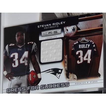 2011 Rookies & Stars STEVAN RIDLEY (Patriots) Dress For Success #2 134/249