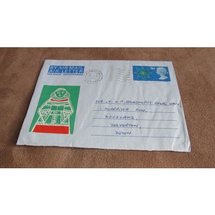 1968 Air Mail / Aerogramme - 9d Christmas / Trumpeting Angeel