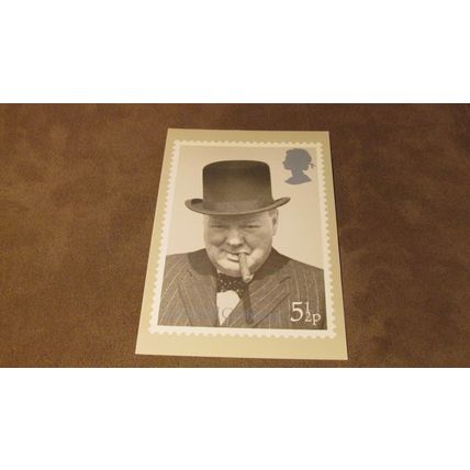 1974 GB PHQ First Day Cover Postcard set - Winston Churchill