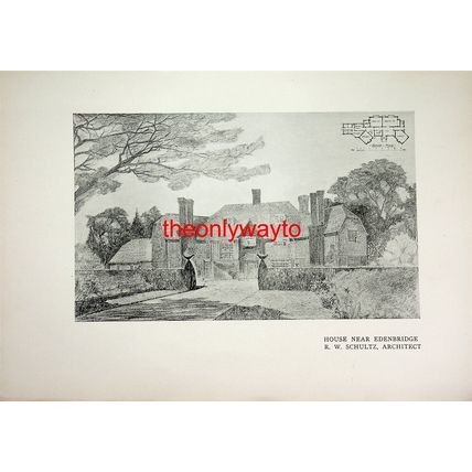 Chapelwood Manor, Sussex (House At Edenbridge On Reverse), Book Illustration