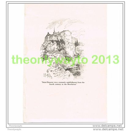 SAINT-HONORAT, ANTIBES, FRANCE, BOOK ILLUSTRATION (PRINT), 1920