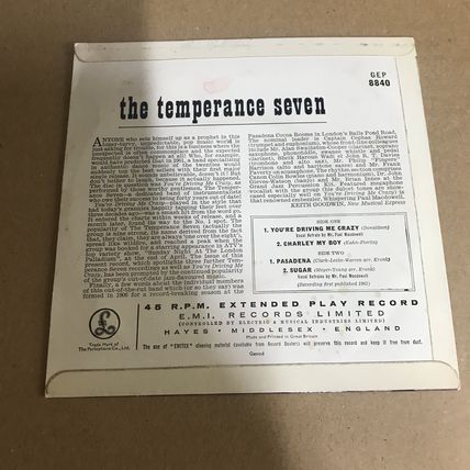THE TEMPERANCE SEVEN - Same Title E.P. GEP-8840