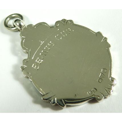 Solid Silver Enamel Albert Chain Fob Medal St John Ambulance Beavis Cup 1937