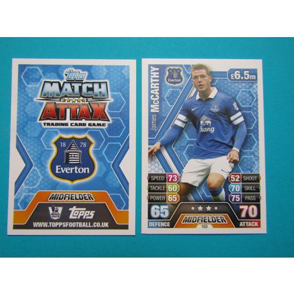 103. James McCarthy - Everton - Match Attax 2013/14 Football Card EF1