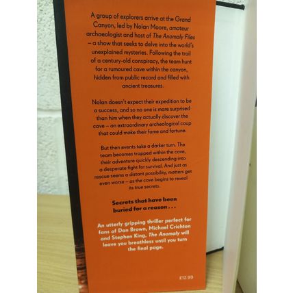 The Anomaly - Michael Rutger - First U.K Edition - First Print - Hardback - 2018