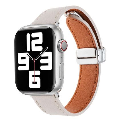 Magnetic Buckle Skin Feel Leather Watch Band, For Apple Watch Serie 2 42mm, For