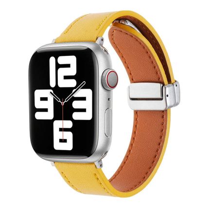Magnetic Buckle Skin Feel Leather Watch Band, For Apple Watch Serie 2 42mm, For
