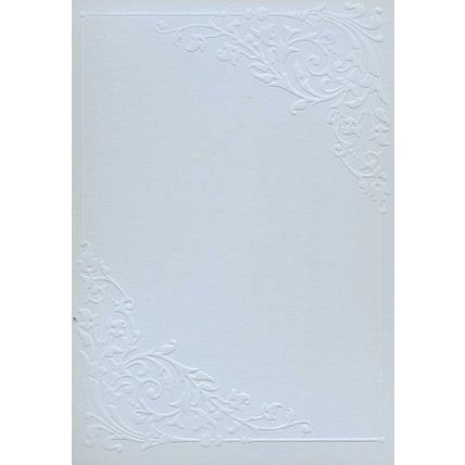 A6 Embossed Card. 10 Sheets. Flourishes. Cardmaking Scrapbooking Crafts