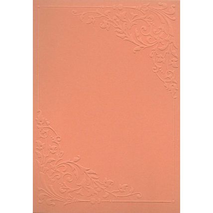 A6 Embossed Card. 10 Sheets. Flourishes. Cardmaking Scrapbooking Crafts