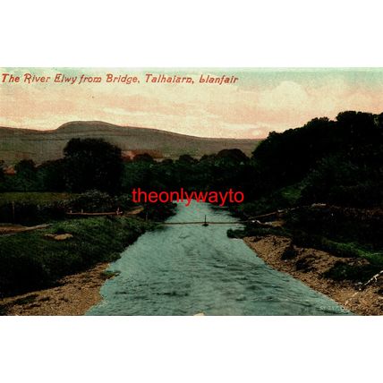 River Elwy From Bridge, Talhaiarn, Llanfair, Wales, Rare Valentines Postcard
