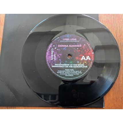 Duke of Richmond Party BEE GEES rare 7" single vinyl record DONNA SUMMER disco