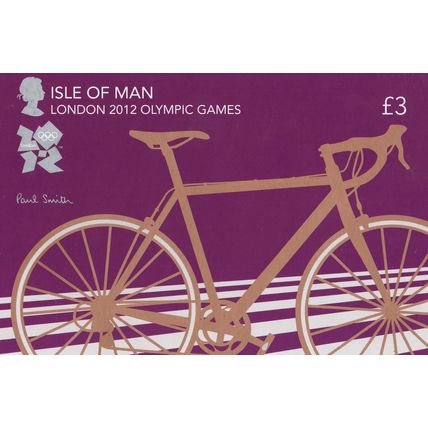 2012 Olympic Games Cycling £3 Paul Smith Bicycle Race Isle Of Man Postcard