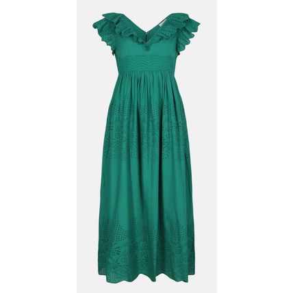 COAST Ruffle Detail Embroidered Maxi Dress BNWT