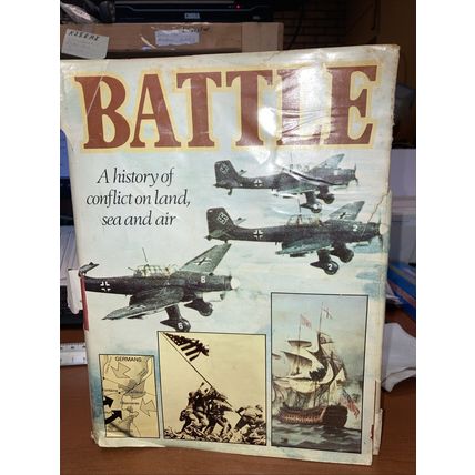 Battle A History Of Conflict On Land, Sea And Air 1977 Hardcover Military