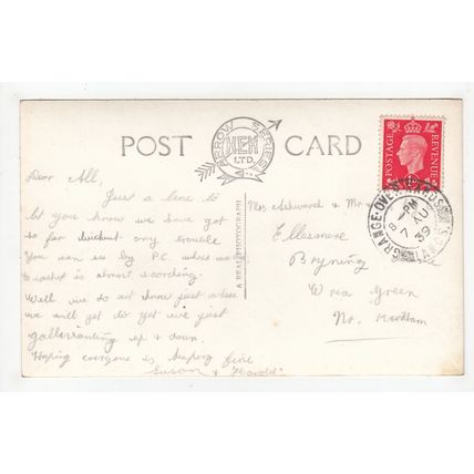 The Promenade Grange-over-Sands Postcard 1939 RP Cumbria Arrow Series