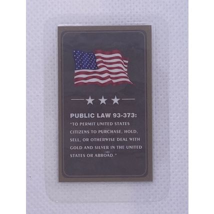 PACK OF 72 American Grain Co 1 gr PURE SILVER Bars .999 Fine in Public Law CardP