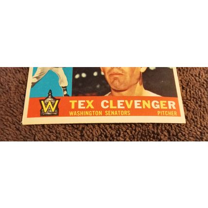 1960 Topps # 392 Tex Clevenger Washington Senators Pitcher 6.0 EX/NM Shape (CG)