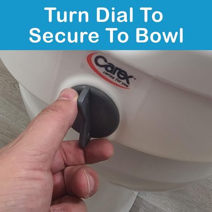Carex E-Z Lock Raised Toilet Seat with Handles, 5" Toilet Seat Riser with Arms,
