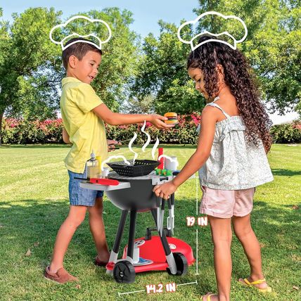 JOYIN 34 PCS Kitchen Toy Set, BBQ Play Grill, Cooking Toy Set, Little Chef Play,