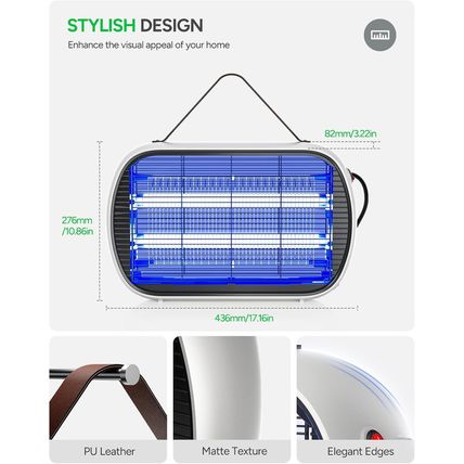 Buzbug Bug Zapper Indoor for 5000 Sq. Ft., 20W Instant Electric Mosquito Zapper,